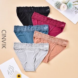  Cinvik Cotton Thong Panties Ladies Lace Underwear