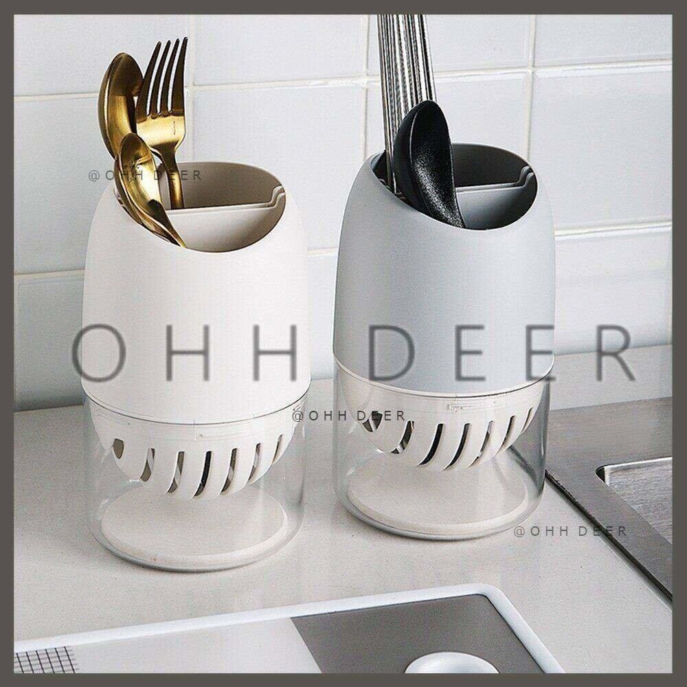 OHHDEER Drain Chopsticks Cutlery Fork Spoon Knife Holder Container