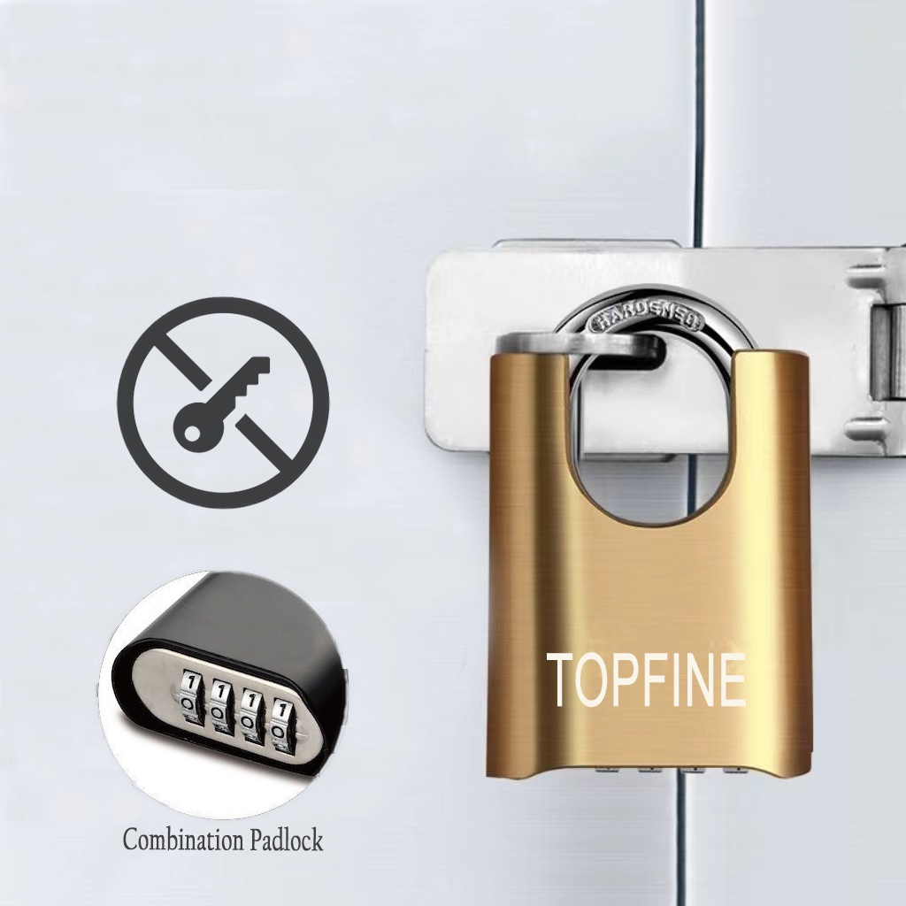 [Ready Stock] TOPFINE 4 Digit Shackle Protected Combination Lock 50mm