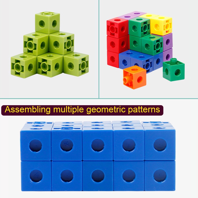 100PCS Building Block Toy Kids Linking Cube Blocks Children Spatial ...