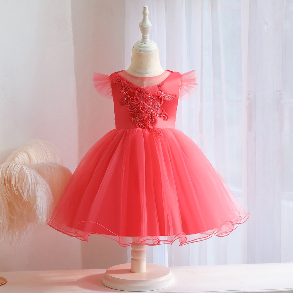 European American New Style Children's OneYearOld Baptism Dress Girls