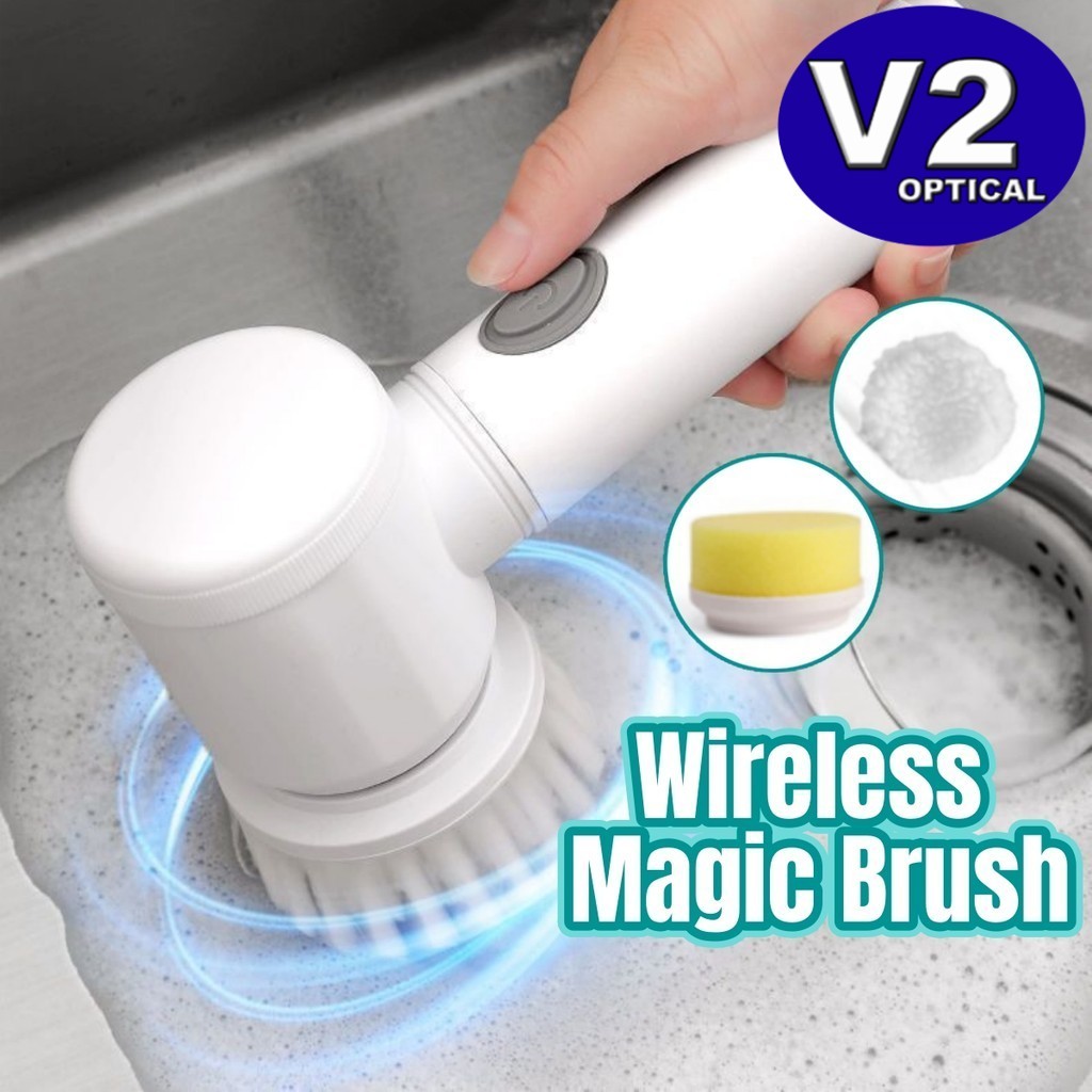 5 IN 1 Electric Magic Brush Cordless Cleaning Spin Scrubber Brush ...