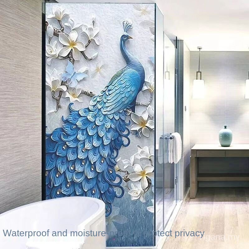 Glass Film Transparent Opaque Window Sticker Bathroom Sliding Door