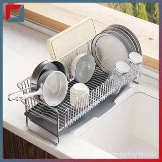 1pc Dish Drying Rack For Counter Over The Sink, Detachable Larger Capacity  2-Tier Dish Drying Rack, Drainboard Set With Double-Layer Bowl Rack, Cup Ra