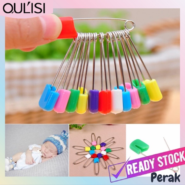 Plastic Head Safety Pins Locking Baby Cloth Diaper Pins Buckles Pins ...