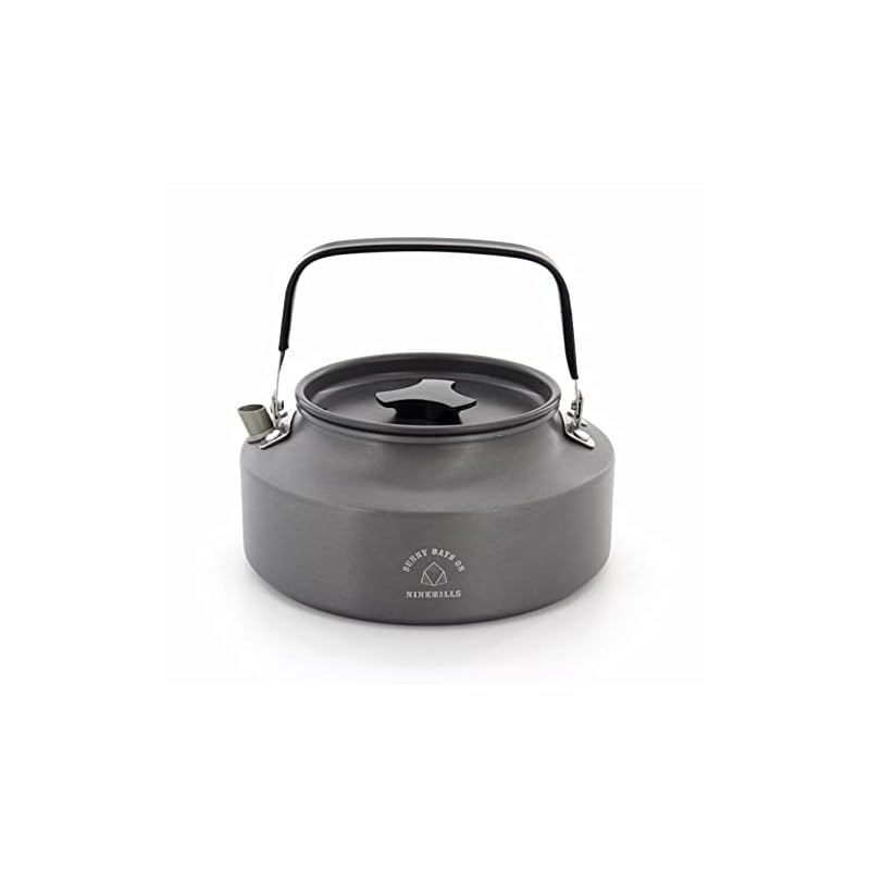 NINEHILLS Outdoor Kettle Cookware 1600ml Ultra Lightweight Aluminum