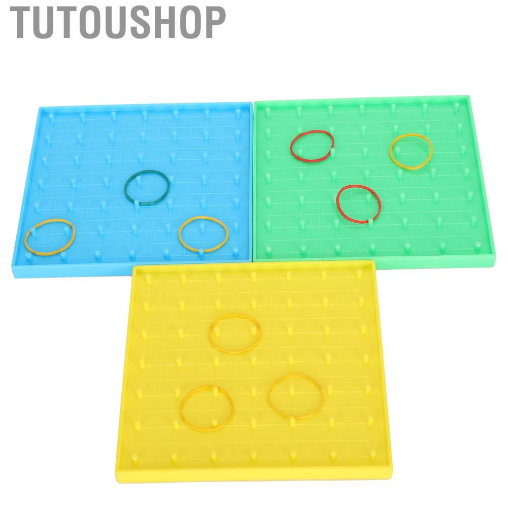 Pegboard Teaching Aids Friction Nail Board Toy with Rubber Band for Kids Home School