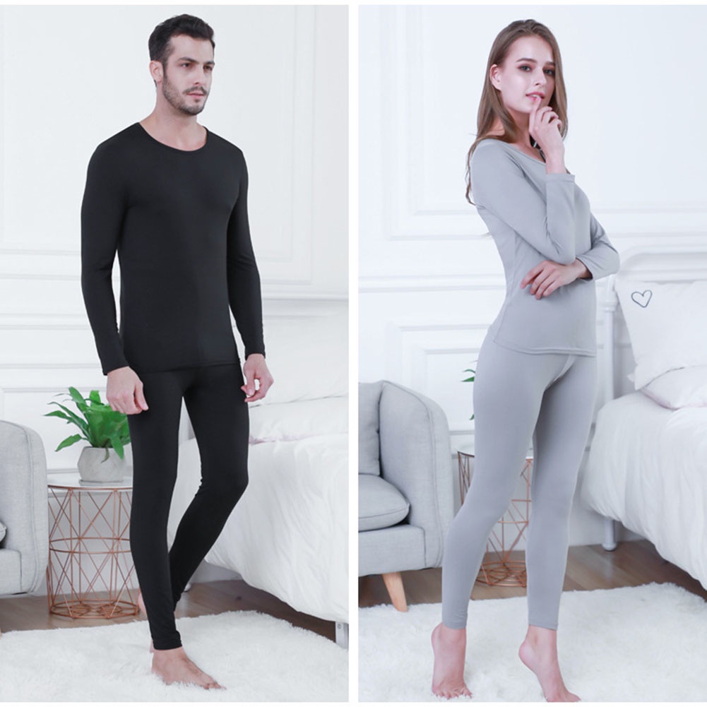 1Set Men Women Winter Warm Stretch Inner Wear Thermal Underwear Long ...