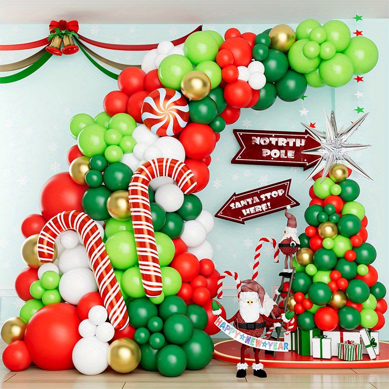 116pcs Christmas Balloons Garland Arch Suit New Year 2024 Decoration