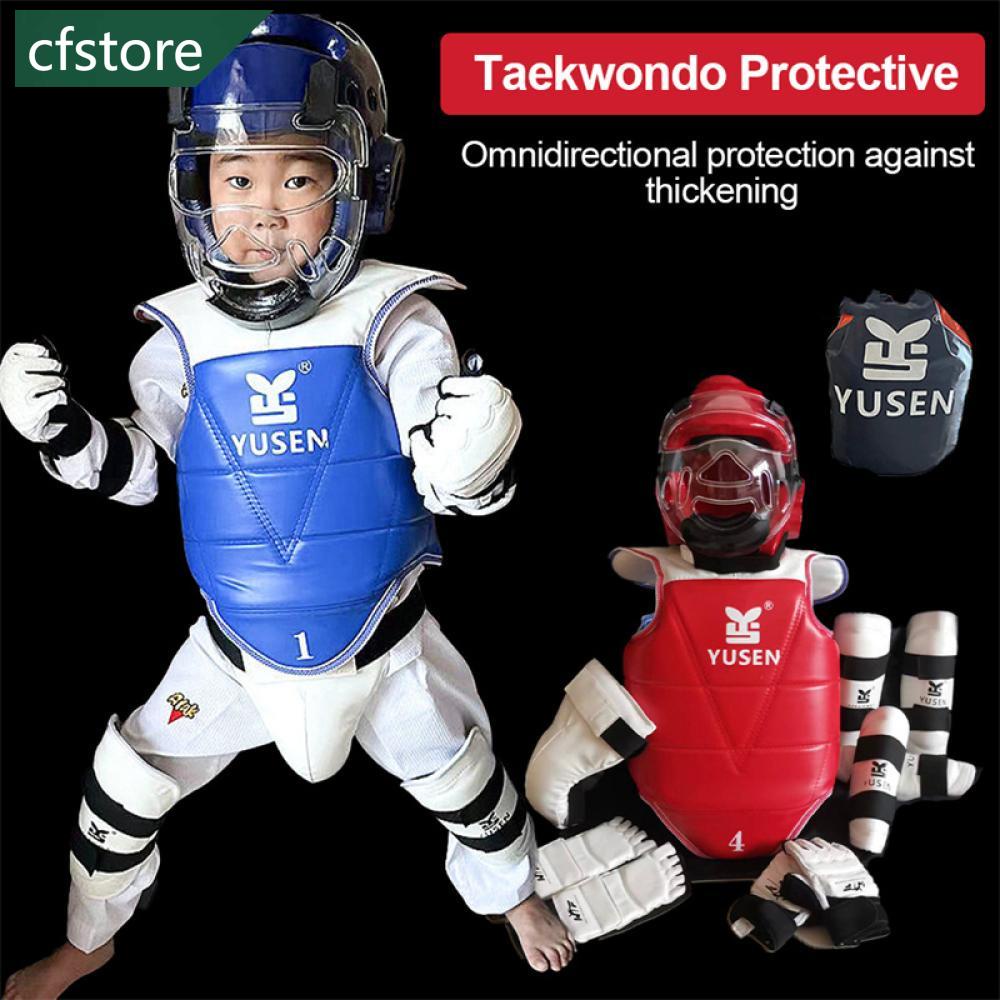 CFSTORE Taekwondo Protective Gear Set Helmet Armor Kickboxing Boxing