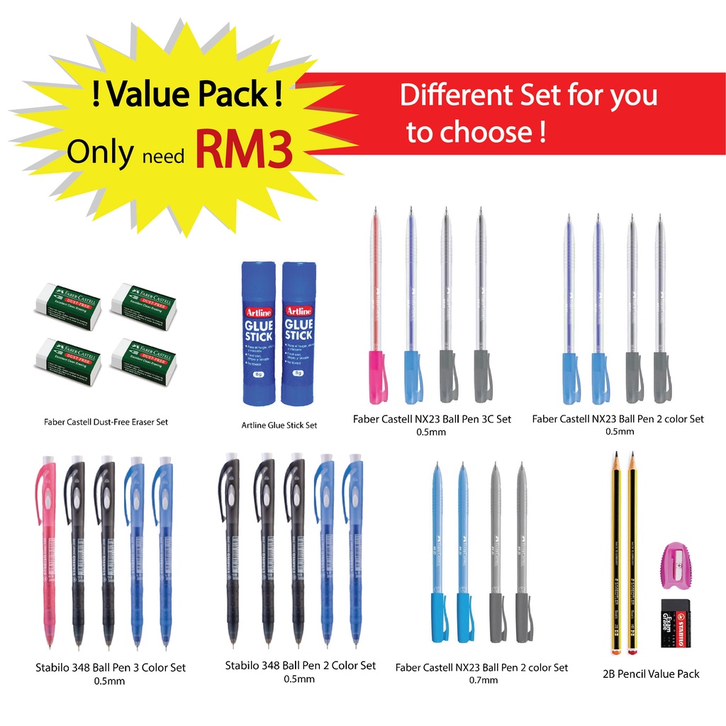 Stationery Value Pack (RM3/Pack) Shopee Malaysia