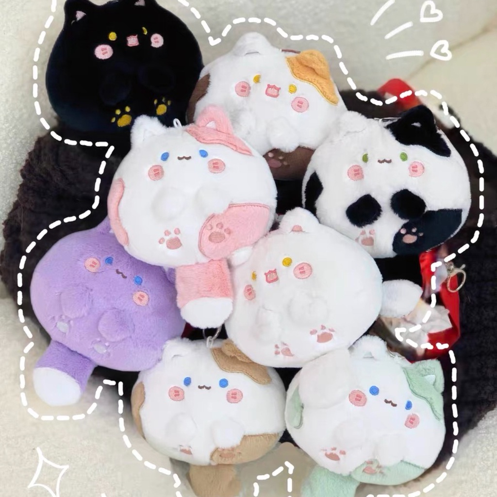 Group Meow Kitty Pendant Plush Keychain Creative Doll Schoolbag ...
