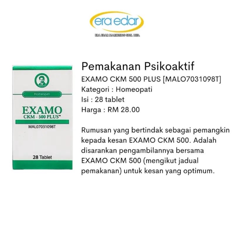 Examo Set Keluarga Sihat Vitamin Minda Pelajar Otot Lutut Sendi ...