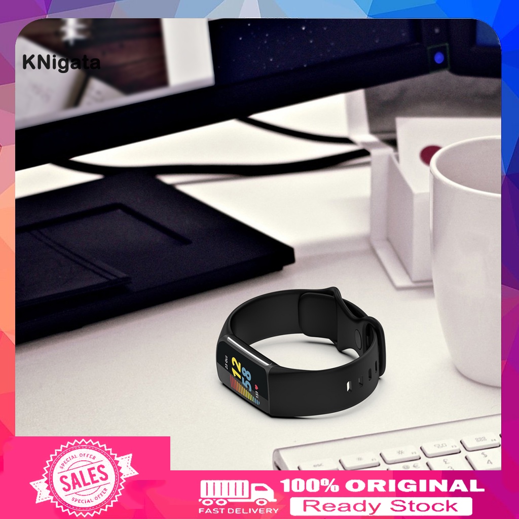 [Ready stock] Silicone Watch Strap Easy to Install Watch Strap Fitbit