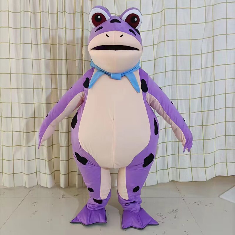 Purple/ Yellow Frog Cartoon Doll Costume Funny Influencer Inflatable ...