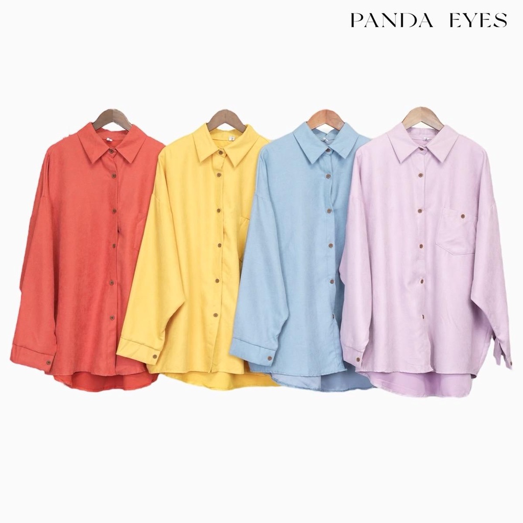 PANDAEYES KEMEJA CORDUROY POCKET BUTTON (CLO-CNCX7101BL) | Shopee Malaysia
