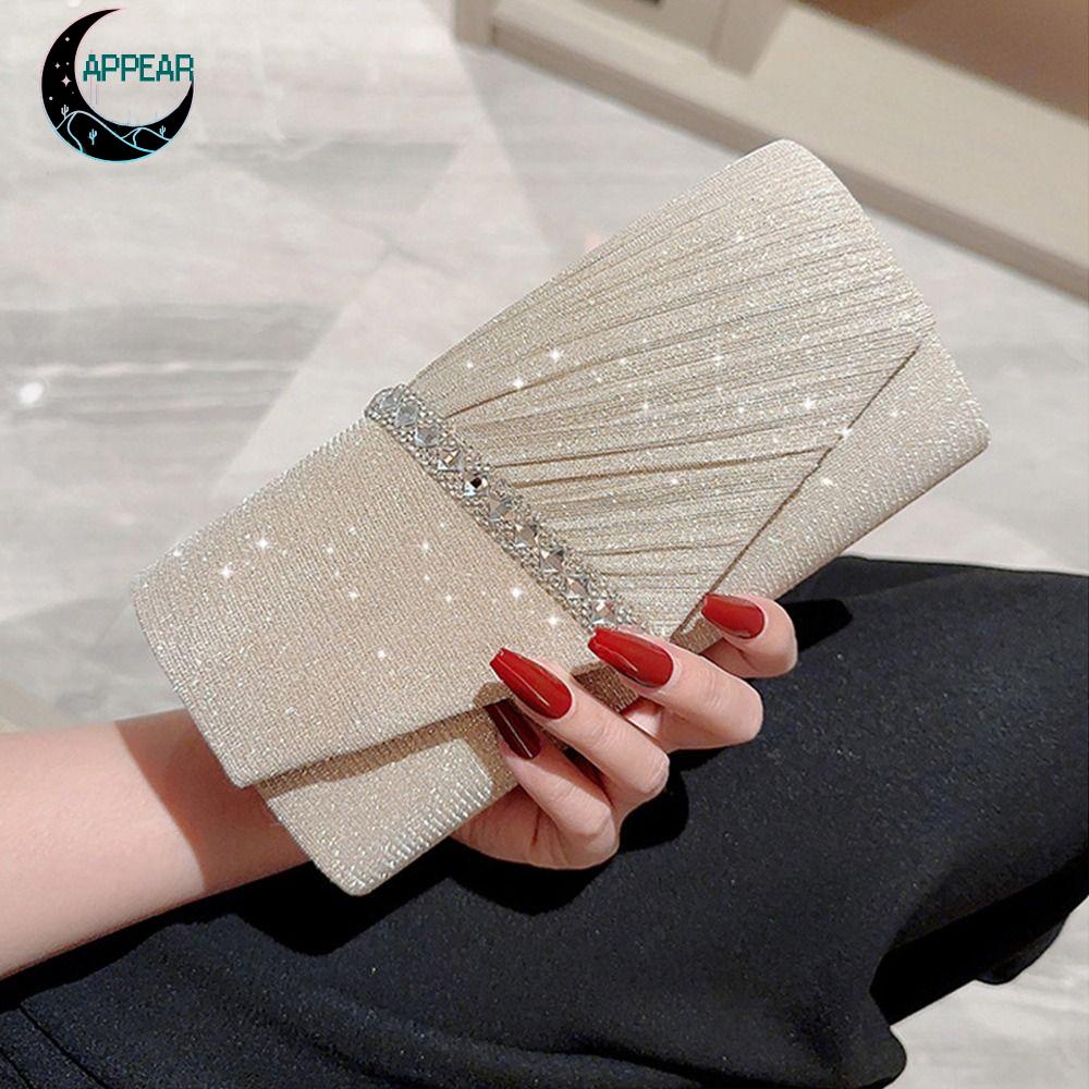 APPEAR Evening Bags Chain Glitter Sequins Clutches Luxury Dinner Bag Wedding Party Shopee Malaysia