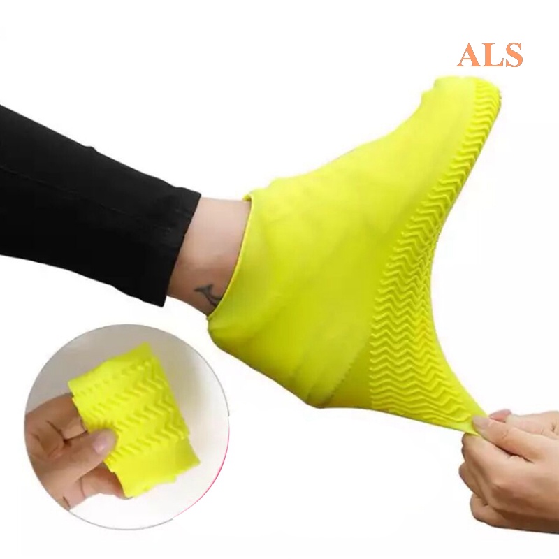 ALS Waterproof Non-slip Silicone Shoe High Elastic Wear-resistant ...