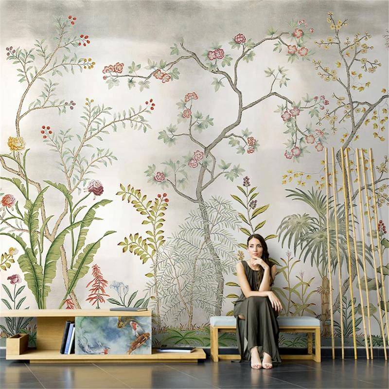 custom 3d American pastoral flower wallpapers for living room bedroom ...