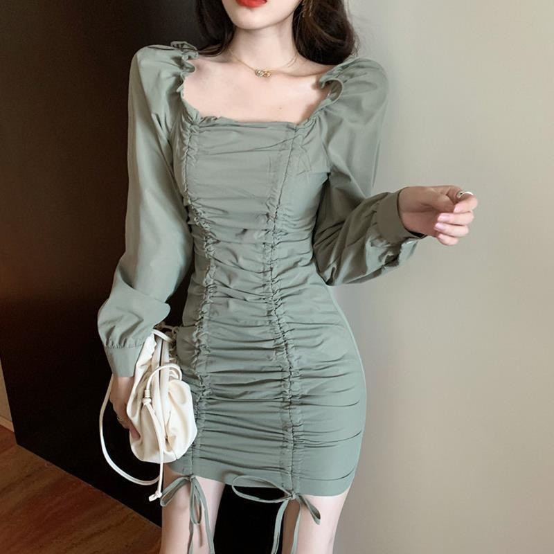 Spring Autumn 2025 New Style Korean Version Sexy Pleated One-Shoulder ...
