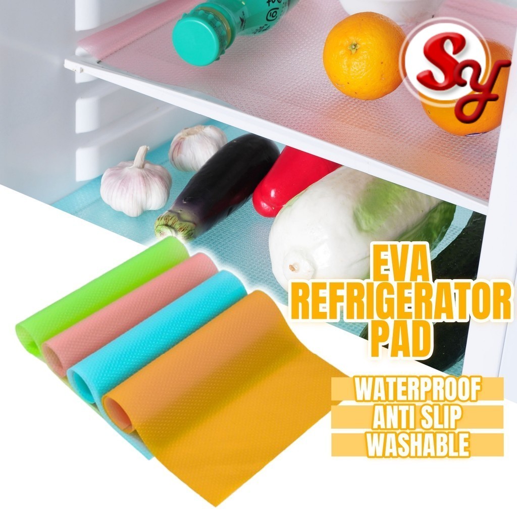 (1 PCS) Non-Slip Fridge Plastic Mats Refrigerator Mat EVA Antibacterial ...
