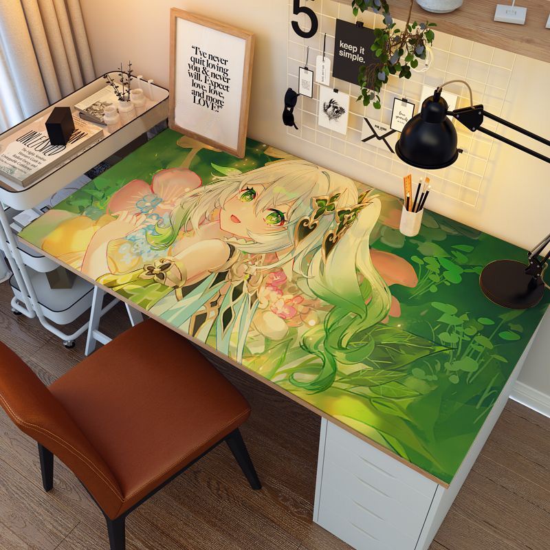 Yuanshen Anime Leather Desk Mat Student Dormitory Writing Table Eye