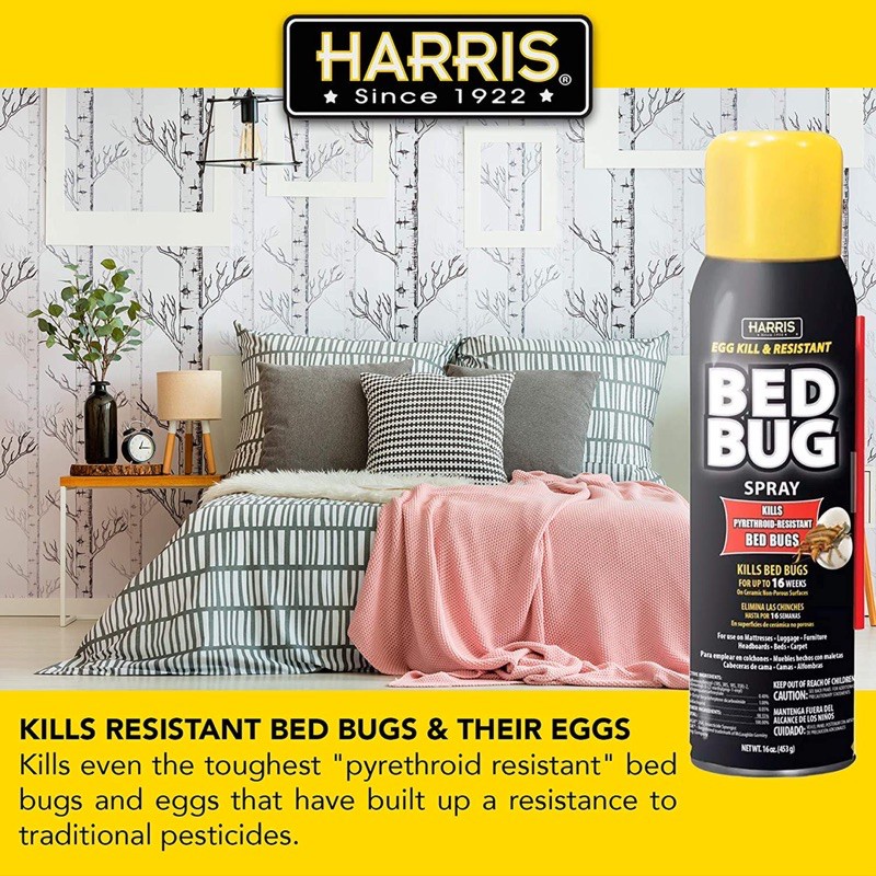 Bed Bug Harris Bed Bug Killer Spray, Black Label [USA] 453g | Shopee ...