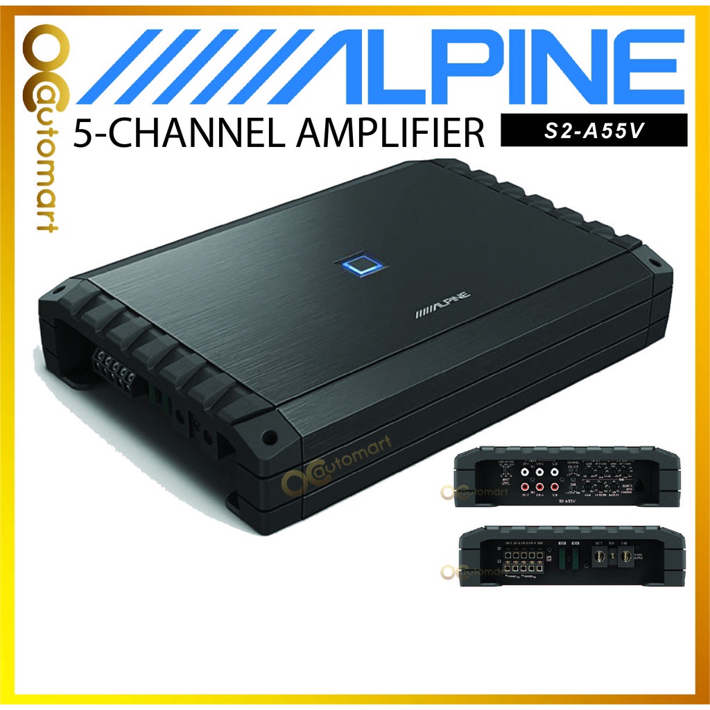 Alpine 5 Channel SSeries Car Amplifiers 60 watts S2A55V 5Ch Power