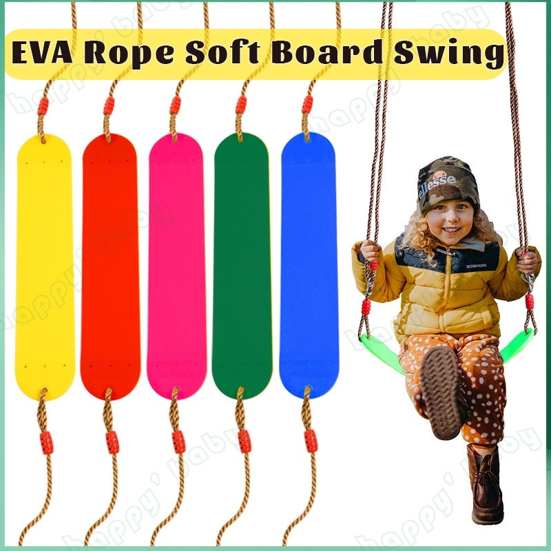 EVA Soft Board Children Swings with Ropes / Playground Kids Swing Kanak
