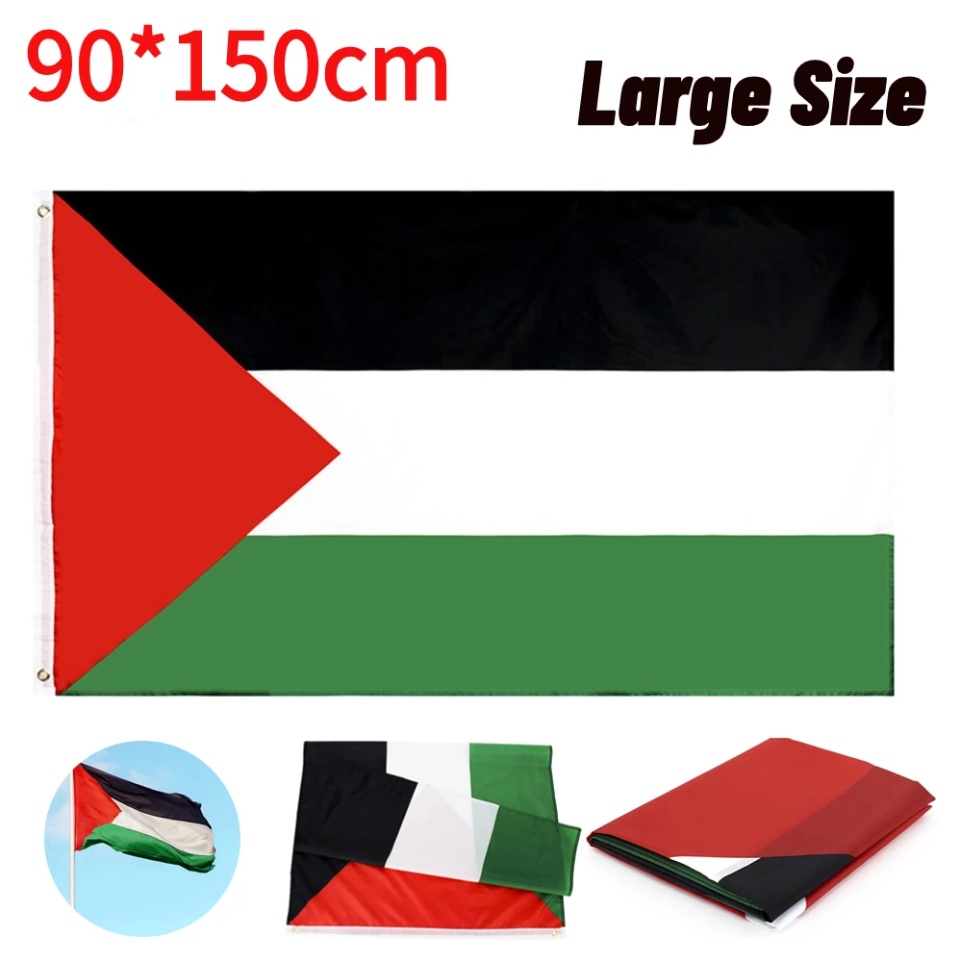 Ready Stock Bendera Palestin Palestinian Larger 150-90cm