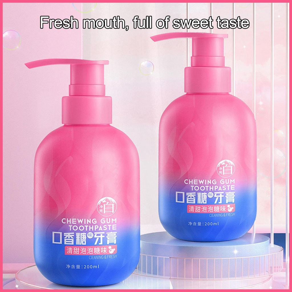 Chewing gum toothpaste fresh breath probiotic mint pump liquid