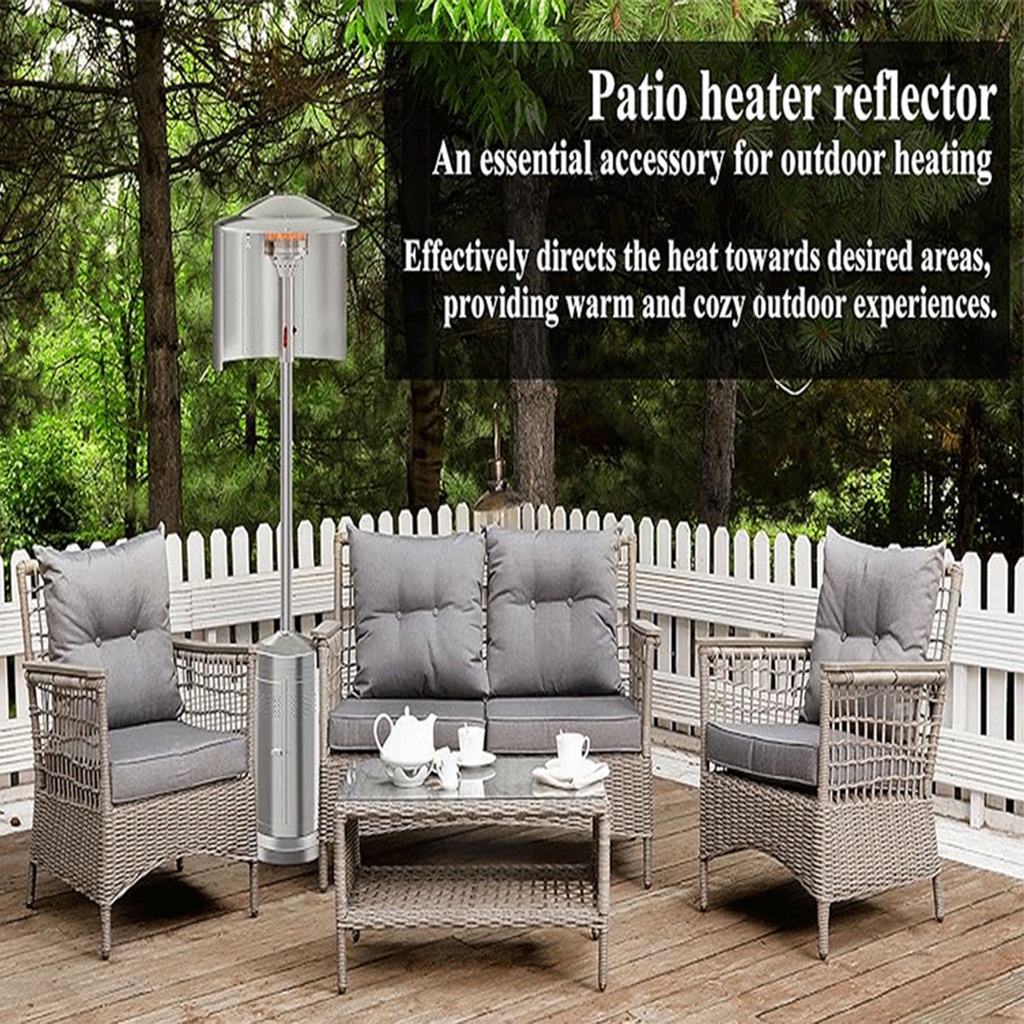 Patio Heater Reflector Shield Easy Installation Heater Reflector Shield