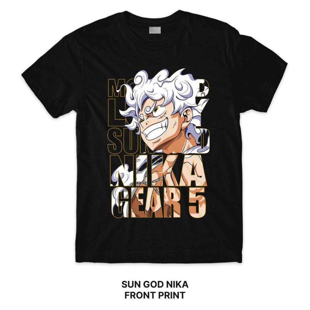 Sun God Nika Luffy One Piece Series T-Shirt Front Back Print Crafter ...