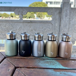 Stainless Steel Water Cup Simple Japanese Students' Thermos Cup with Cover  Creative Personality Trend Small and