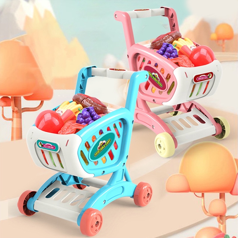 Children Shopping Cart Baby Cute Small Mini Trolley Walker Supermarket ...