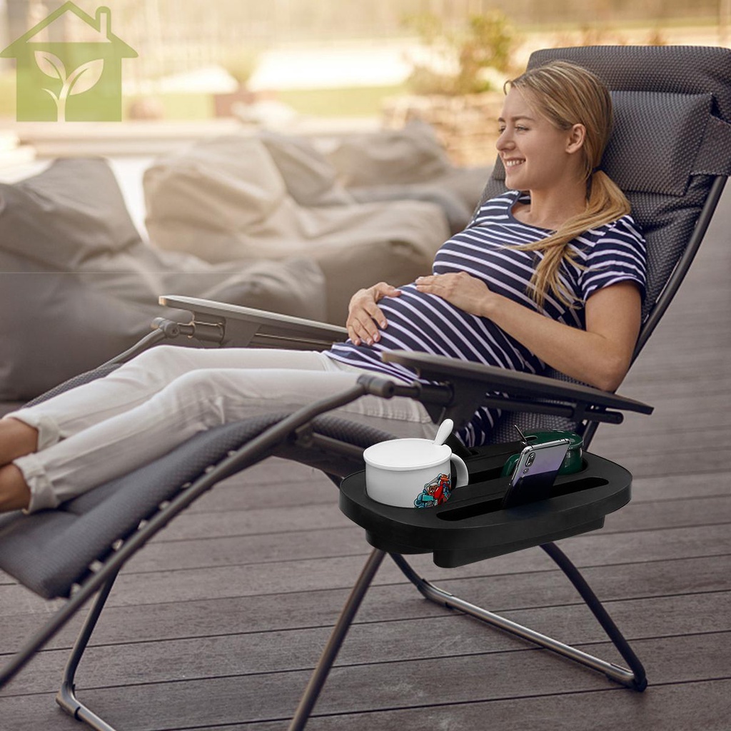 Gravity Chair Tray Plastic Lounge Chair Cup Holder Foldable Recliner