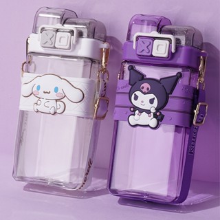 Sanrio 520ml Kawaii Melody Kuromi Cartoon Tritan Straw Cup with Strap ...