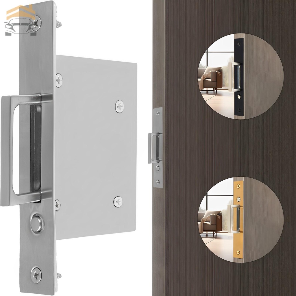 Pocket Door Edge Pull Zinc Alloy Sliding Door Pull Handle Sturdy Pocket Door PopUp Hidden