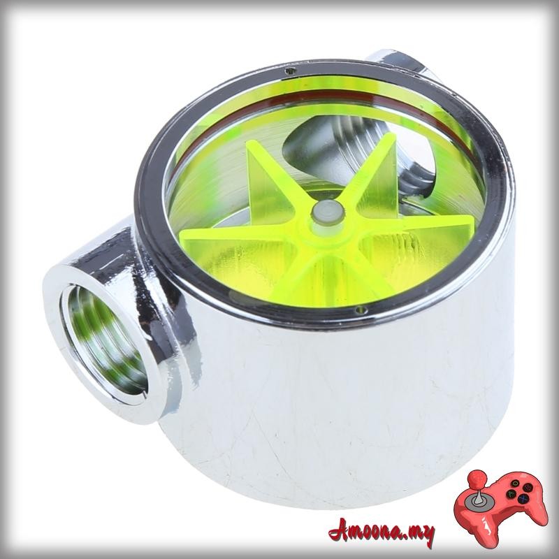 AMOONA Flow Meter Water Cooling Flow Indicator Meter copper chromed 2 ...