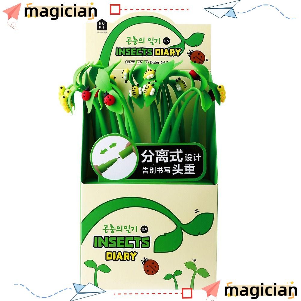 MAGIC Cute Gel Pen, Smooth Writing Insect Leaves Writing Black Ink Pen ...