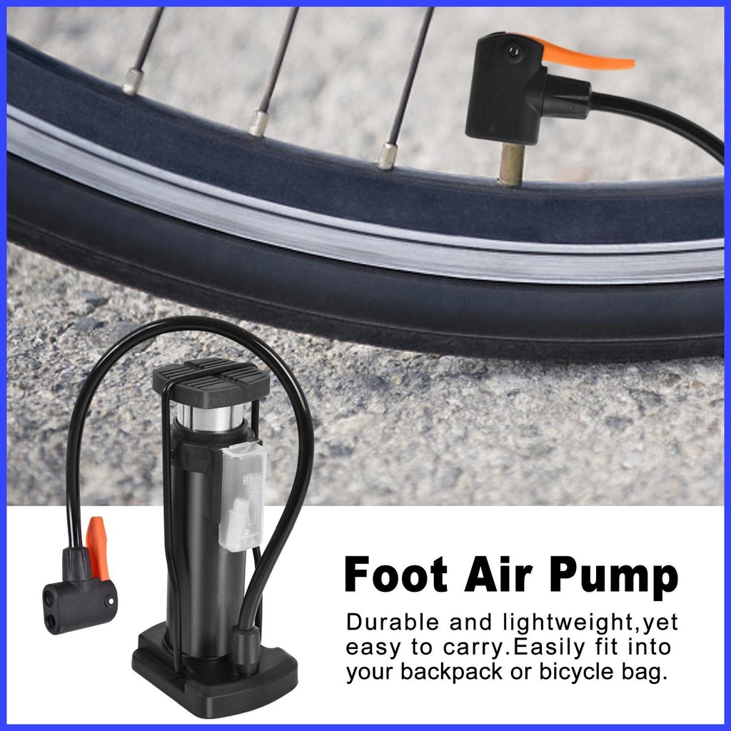Bike Foot Pump Bicycle Tires Foot Air Pump Floor Aluminum Alloy Anti
