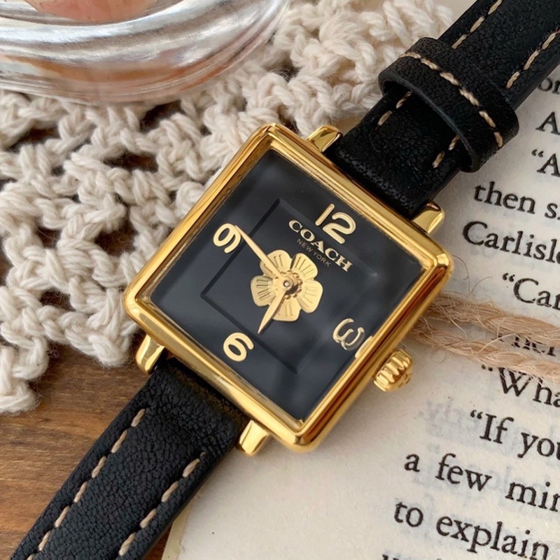 Women Coach Leather Luxury Fashion Ladies High Quality Gold Quartz Watch Perempuan Jam Tangan Wanita Shopee Malaysia