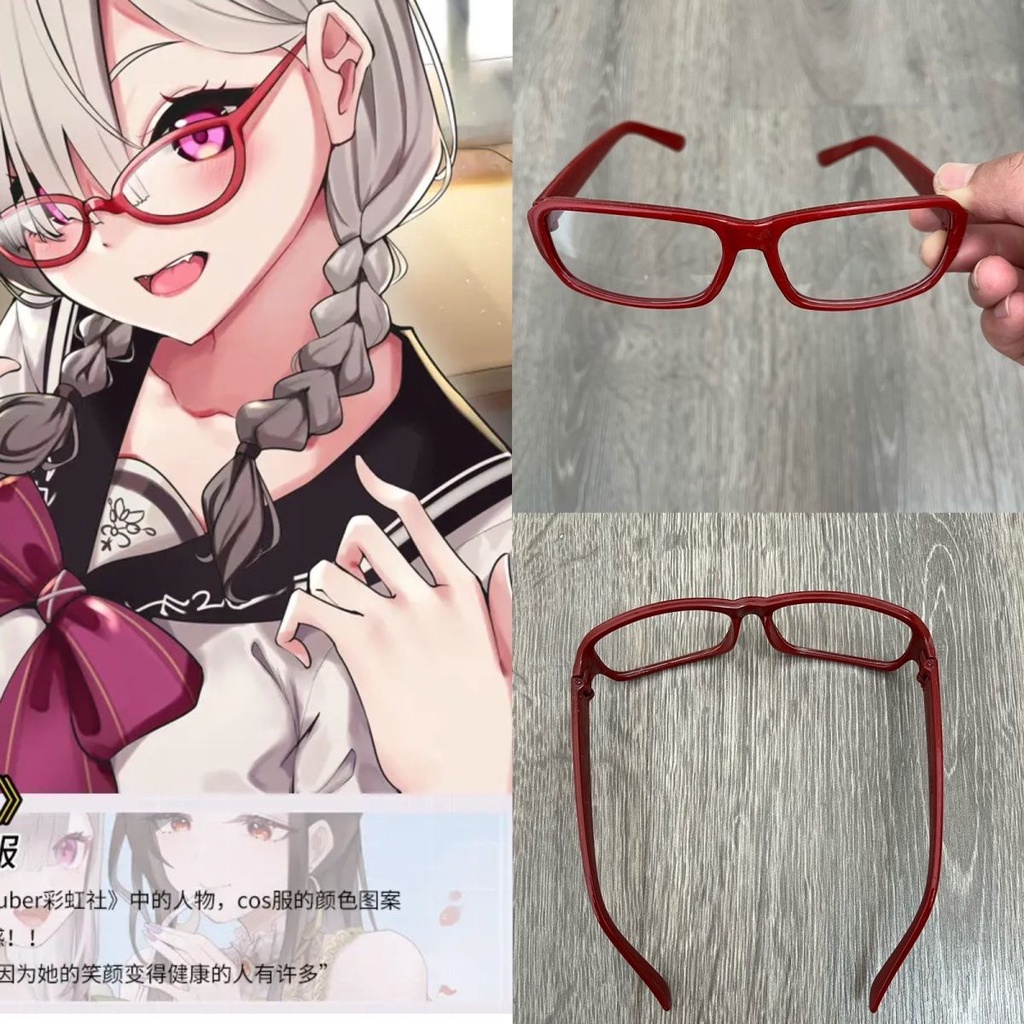 Japanese Anime Vtuber Sukoya Kana Cosplay Eyewear Eyeglasses Anime Eye