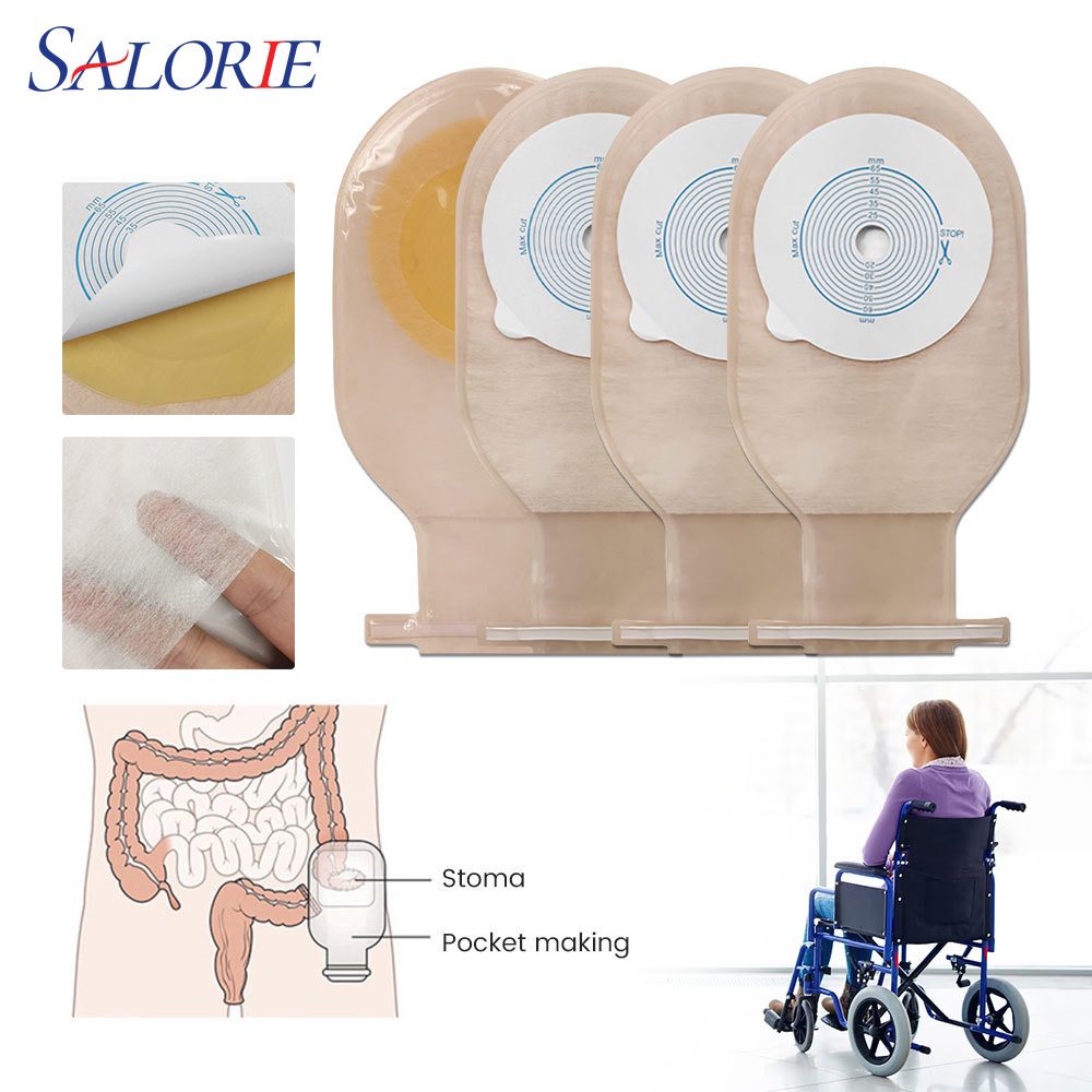 Salorie 10 Pieces Colostomy Bag Medical Type Seal Ostomy Bag Surgical