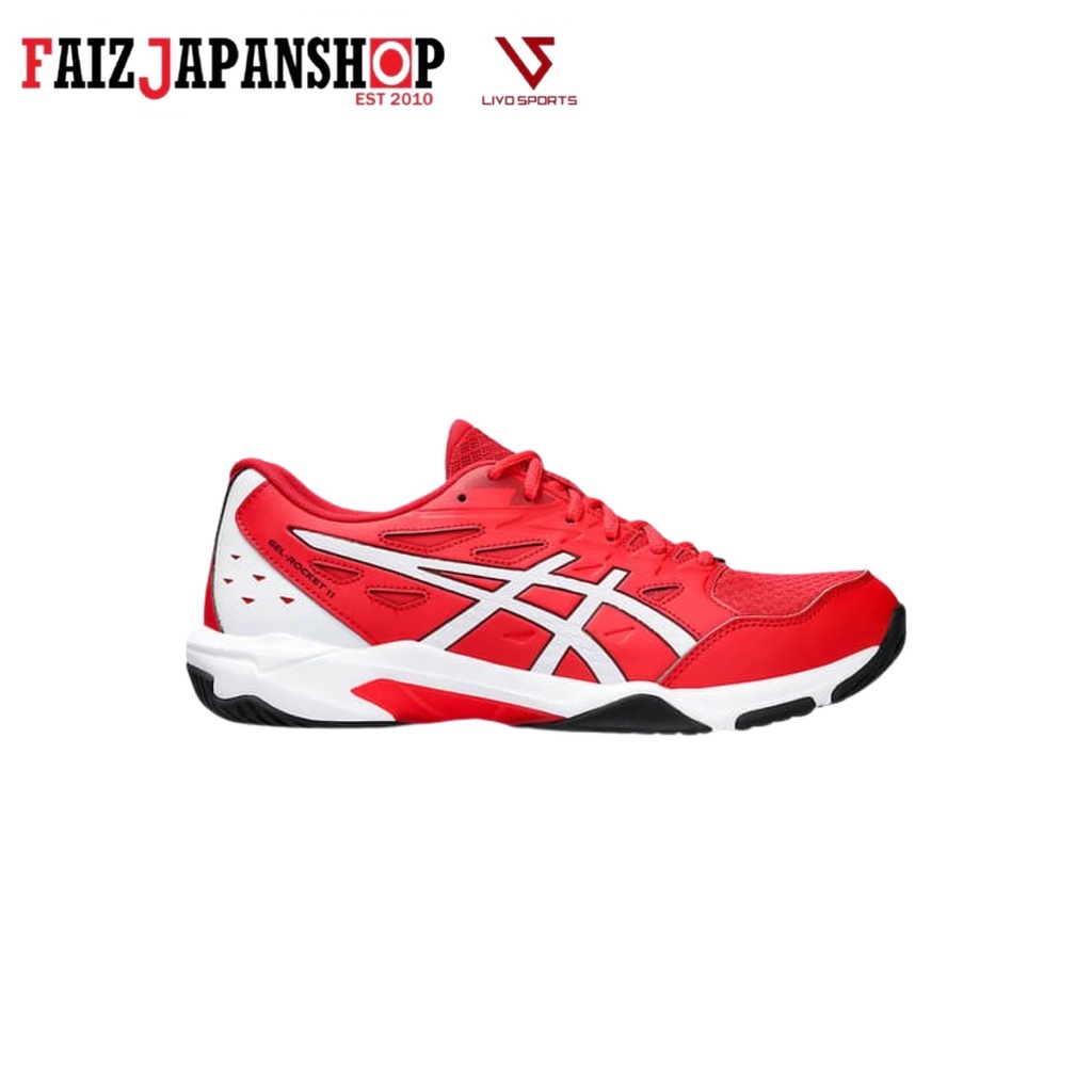 Asics gel rocket 9 men's shoes speed red white best sale