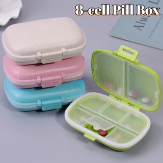 Pill Box Wheat Sealed 10 Grids Pill Container Organizer Health