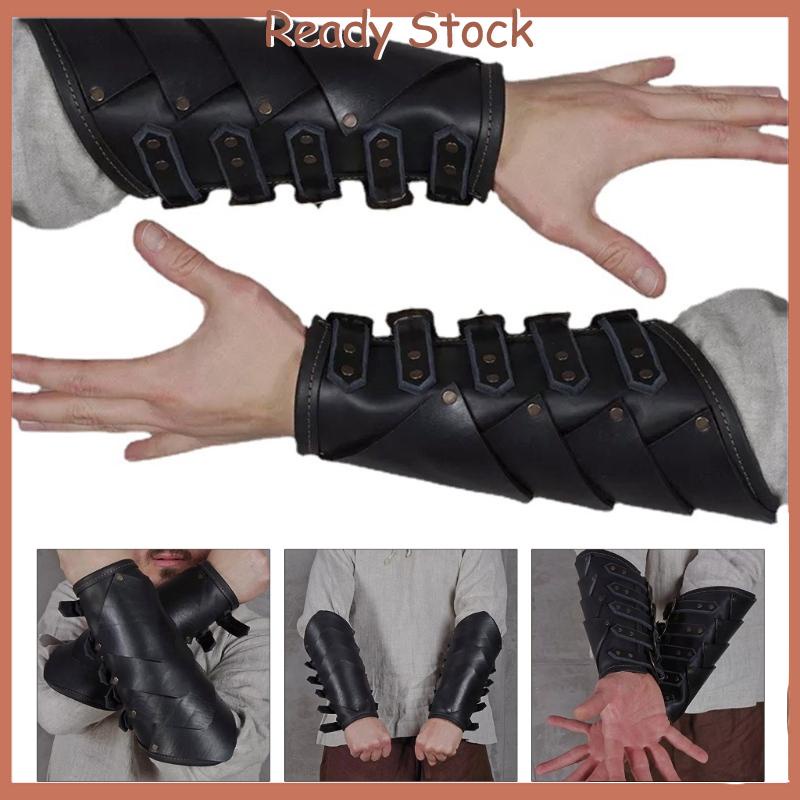 royal Punk Medieval Men Cosplay Bracer with Adjustable Buckle Armor ...