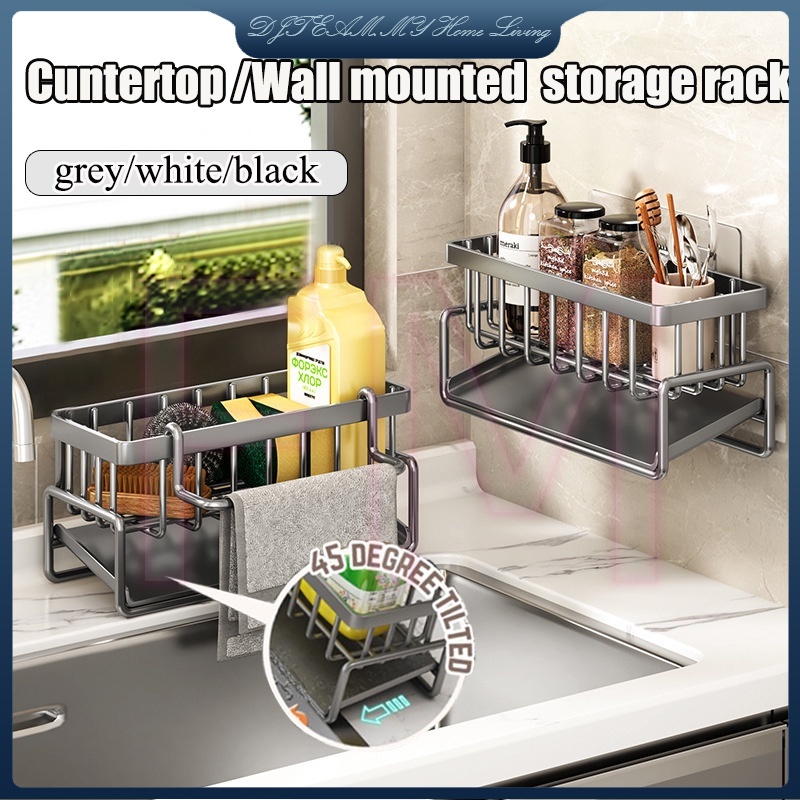 Wall-mounted Storage Rack Dishwashing Sink Storage Rack Countertop ...