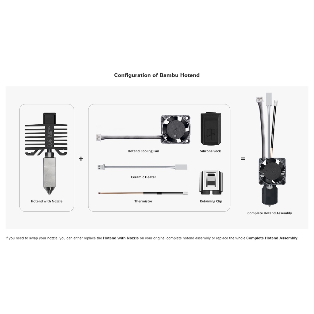 Bambu Lab X1 Series 3D Printer - Complete Hotend Assembly | Shopee Malaysia