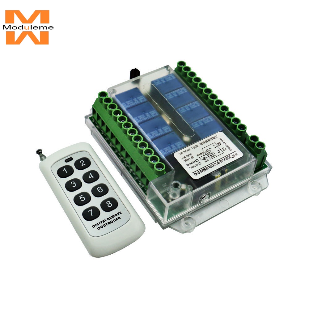 DC8-86V AC110-275V 8CH Wireless Remote Control Momentary Switch for ...